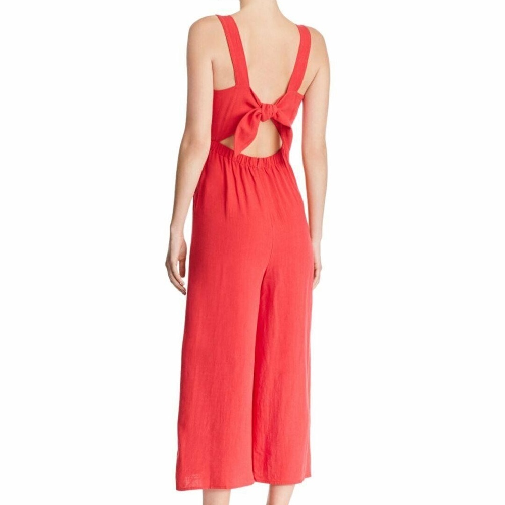 AQUA TIE BACK JUMPSUIT